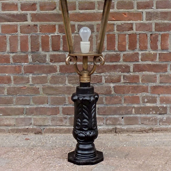 E11. Plantdeco klein + kupfer laterne 4-kant 70. Höhe: 110 cm